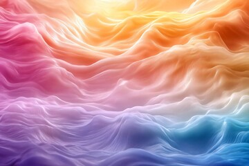 Obraz premium A vibrant abstract wave design featuring a blend of warm and cool colors, creating a mesmerizing visual experience.