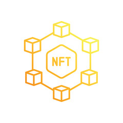 Nft Blockchain vector icon