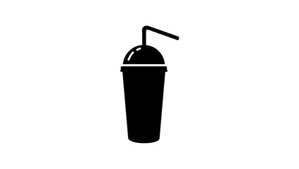 Frappe emblem,  black isolated silhouette