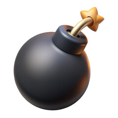 Bomb 3d cartoon style illustration