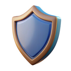 Shield 3d cartoon style illustration