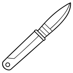 Obraz premium office knife sketch outline coloring book page line art drawing