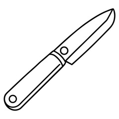 Obraz premium office knife sketch outline coloring book page line art drawing