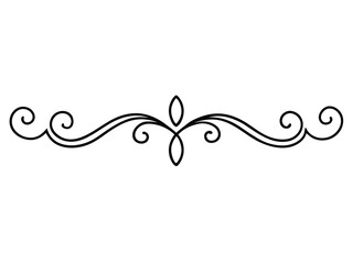 Decorative Line art Vector Border illustration on white background