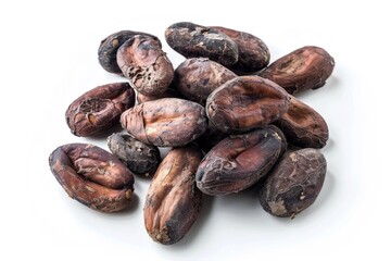 Obraz premium A collection of cocoa beans, used for baking, snacking and creating chocolate.