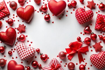 Romantic Hearts Background Set. Valentine's Day Love Art.