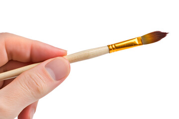 .A hand gripping a paintbrush, suggesting artistic expression or creativity