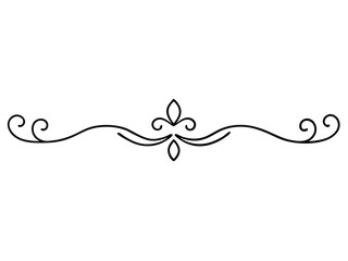 Decorative Line art Vector Border illustration on white background