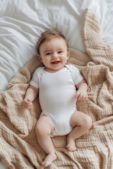 A joyful baby's laughter, evoking innocence and the simple pleasures of childhood.