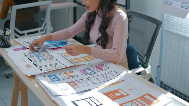 Programers meeting for discussion data analysis for UX and UI programming for preparing for Generative AI Technology