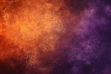 Obraz premium Rich gradient texture in dark orange, brown, and purple hues, featuring a cherry gold vintage background with space for design. Perfect for Halloween, Thanksgiving, and autumn-themed settings