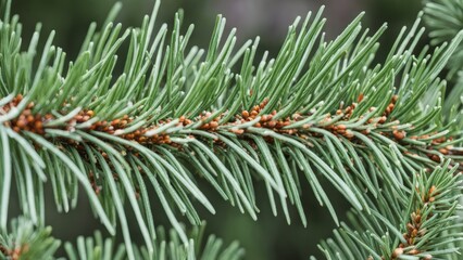 Canadian spruce in winter