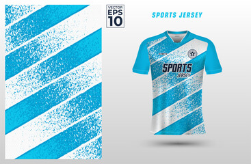 T-shirt sport jersey design template with abstract grunge halftone pattern background. Sport uniform in front view. Tshirt mock up for sport club. Vector Illustration