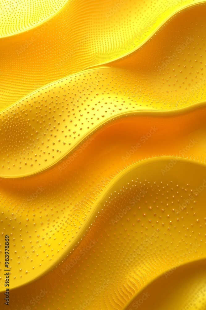 Poster the vibrant yellow waves undulate gracefully, showcasing intricate textures and patterns that evoke 