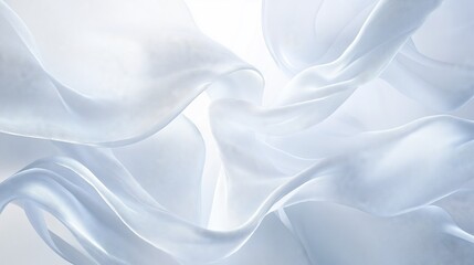 Obraz premium An abstract white background features soft shapes and textures, inviting calm and contemplation.