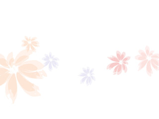 Wedding celebration decor. Fresh floral background. Pink sakura blossom falling parts.