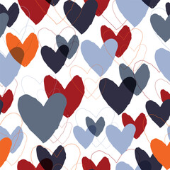 seamless pattern with hearts