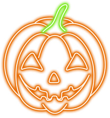 Halloween Neon Pumpkin