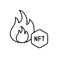 Nft Burn vector icon
