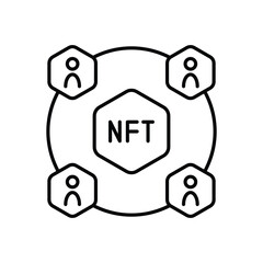 Nft Community vector icon