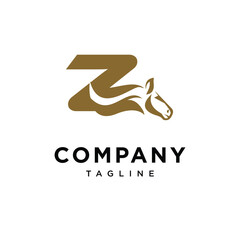 Letter Z Elegant Equestrian logo icon vector
