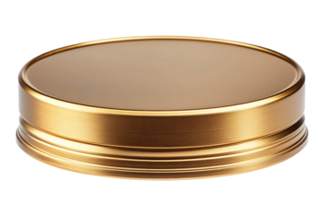 Golden podium isolated on transparent background.