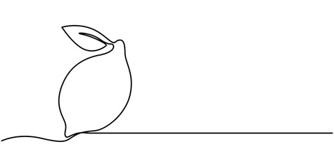 Happy Sukkot simple web banner, background.One continuous line drawing of lemon and green brunches with text Happy Sukkot, Happy Sukkot. One line continuous line drawing of traditional symbols