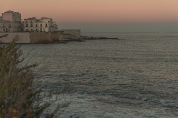 Sicily beach in the sunset