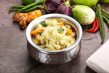 Indian vegetarian pilao basmati rice