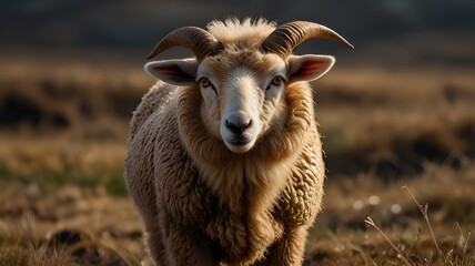 Fototapeta premium close up of a sheep