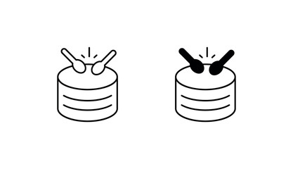 Drum icon design with white background stock illustration