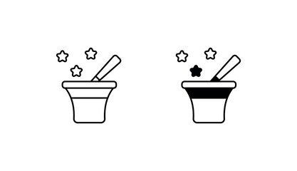 Magic icon design with white background stock illustration