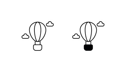 Naklejka premium Air Balloon icon design with white background stock illustration