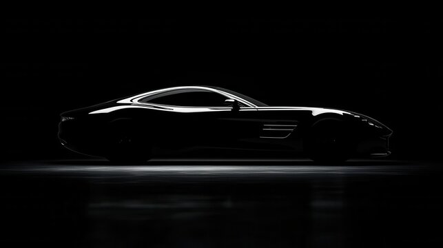 recommend clip art: A minimalist black wallpaper with subtle textures of a sleek car silhouette