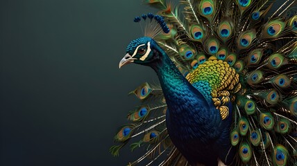 Fototapeta premium peacock with feathers