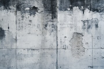 Obraz premium A weathered concrete wall with subtle gradients of gray and patches of wear.