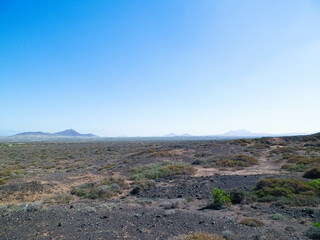 Desert landscape, Lanzarotte , Canary Islands.