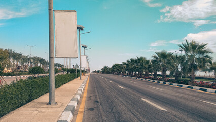empty street in sharm el sheikh south sinai egypt