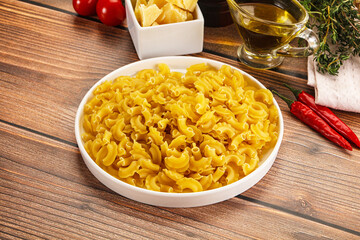 Raw dry Italian pasta Gallo