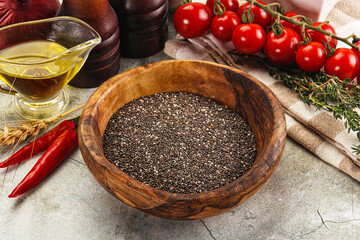 Vegan cuisine - Chia seeds for cooking