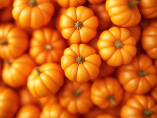 Blurred pumpkin in a uniform pattern, soft ivory tones filling the space. [pumpkin , blurred , uniform],