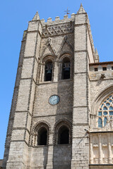 The Cathedral of Avila called Cathedral of The Saviour, in the old town of Avila city