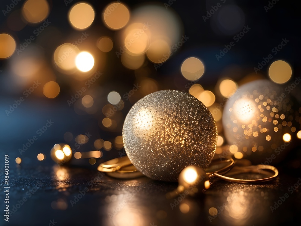 Aufkleber a dreamy bokeh background with soft, glowing orbs of light in various sizes, fading into the distanc