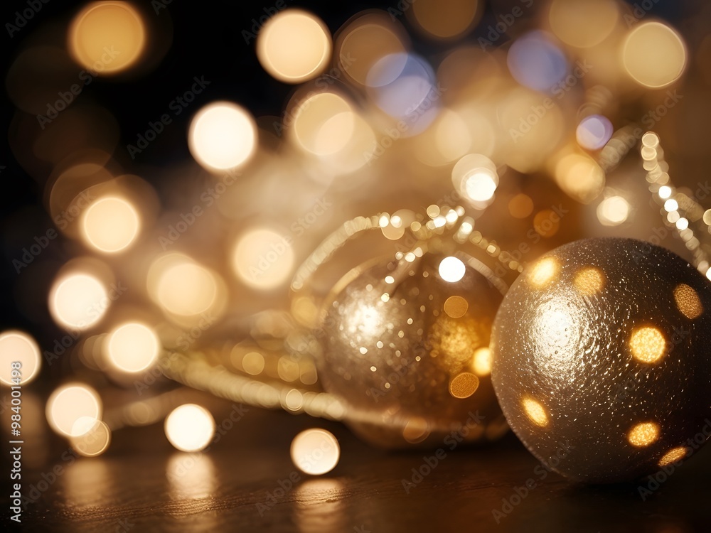 Poster a dreamy bokeh background with soft, glowing orbs of light in various sizes, fading into the distanc