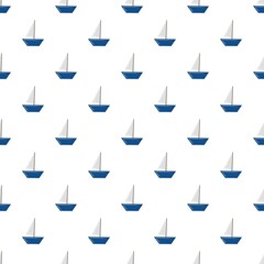 pattern with blue boats