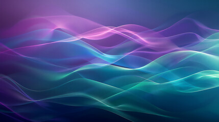 Abstract Gradient Waves in Vibrant Colors, Violet, blue and green color
