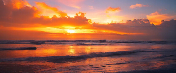 Obraz premium sunset over the ocean