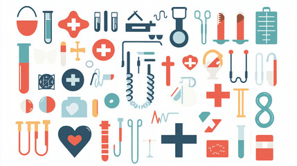 Fototapeta premium A visual of classic medical symbols with a clear and professional design.