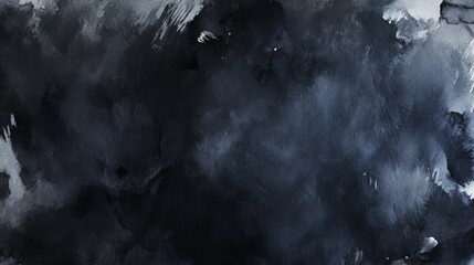 An abstract black watercolor background, with dark fading strokes