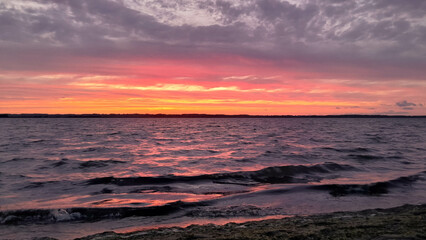 Beautiful sunrise over Baltic Sea.